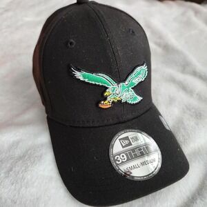New Era Philadelphia Eagles Black Historic TC Logo Evergreen 39THIRTY Small/Med
